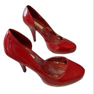Sarah & Jayne Gorgeous Red Heel Shoes size 8